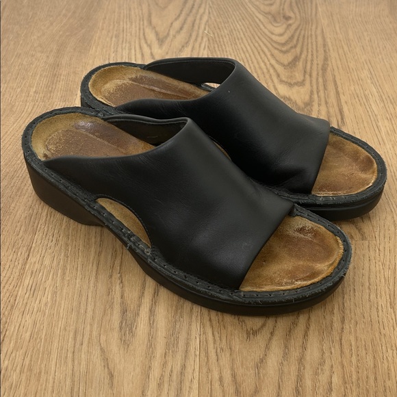 Naot Shoes - NAOT Rome Black Matte Leather Sandal Size 38 7